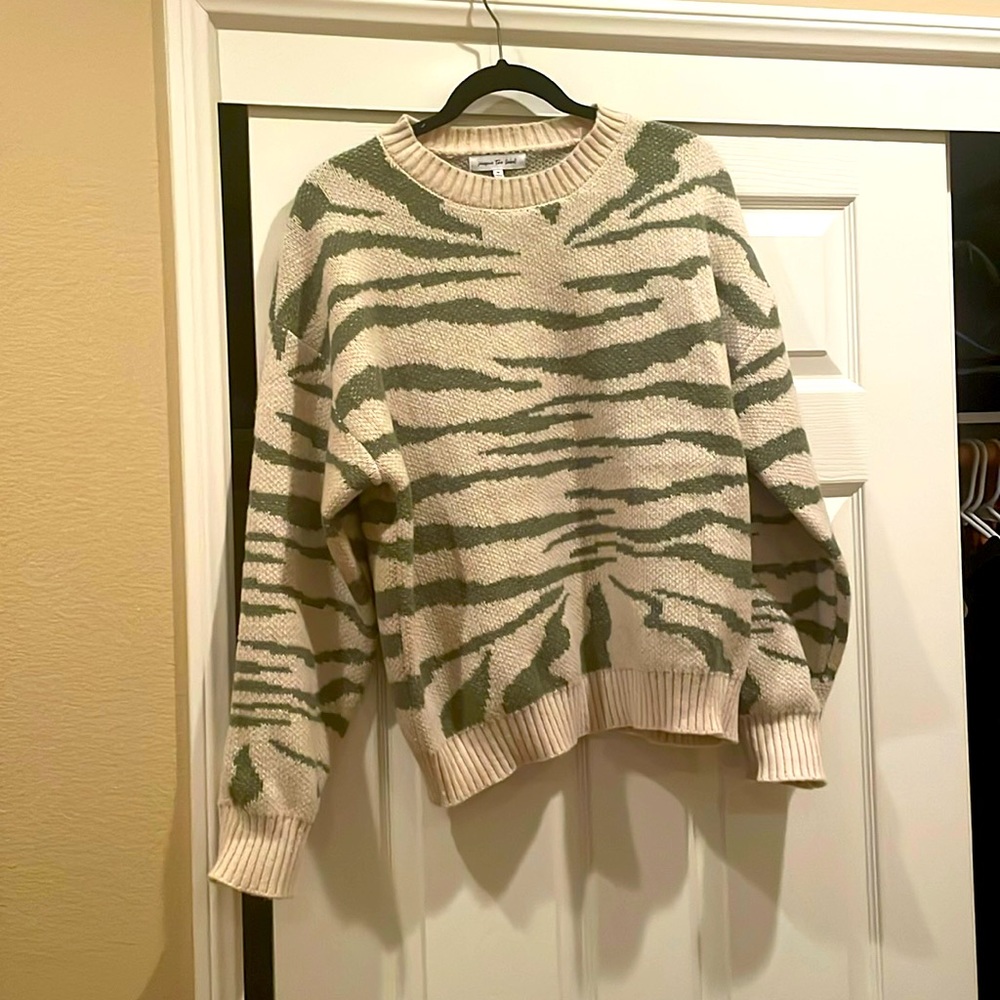 Soft Pretty Zebra Print Sweater